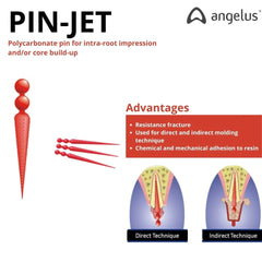 Angelus Pinjet - Polycarbonate Burnout Pins for custom made post/core