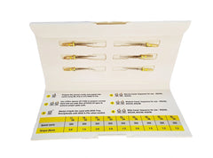 AVUE AvueAurum - Aurum (Gold) Heat Treated Rotary File System - Pack of 6