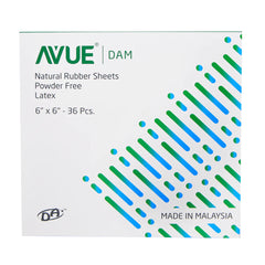 AVUE AvueDam - 6x6 Rubber Dam Sheets for Isolation (Pack of 36)