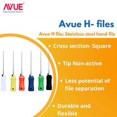 AVUE Avue H-Files - Stainless Steel Hand Files