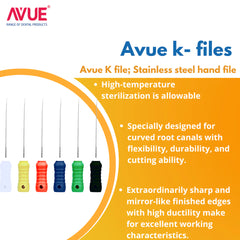 AVUE Avue K-Files - Stainless Steel Hand Files