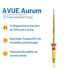 AVUE Aurum S cross section files- Gold Heat Treated Files in S cross-section.