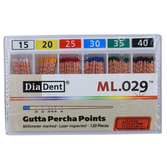 DiaDent - ML.029 2% Taper - mm Marked Gutta Percha Points