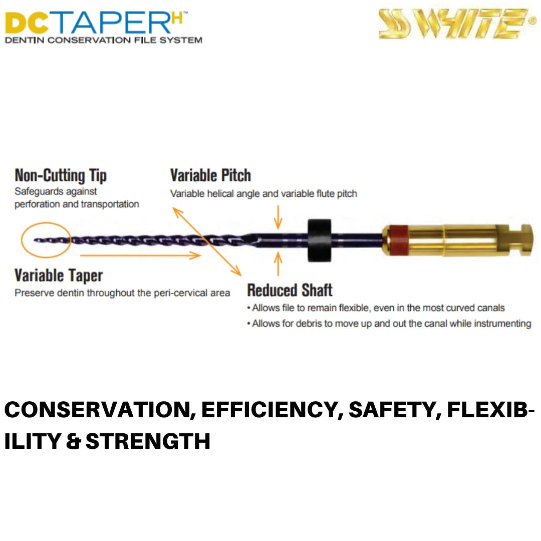 SS White DCTaper™H  - Glide Path Refill Packs - Dentin Conservation Rotary Files System