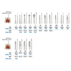 SS White Carbide Burs - Surgical & Endodontic Length - All Shapes