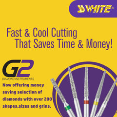 SS White G2 Diamond Burs - SF Series - Straight Flat End Shaped