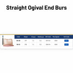 Avue True Diamond Burs- SO Series- Straight Ogival End Burs