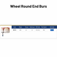 Avue True Diamond Burs- WR Series- Wheel Round End Burs