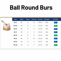 Avue True Diamond Burs- BR Series- Ball Round Shaped