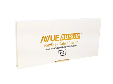 AVUE AvueAurum - Aurum (Gold) Heat Treated Rotary File System - Pack of 6