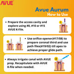Avue Aurum - Gold Heat Treated Rotary File System - Pack of 6