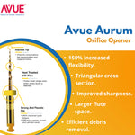 Avue Aurum - Gold Heat Treated Rotary File System - Pack of 6