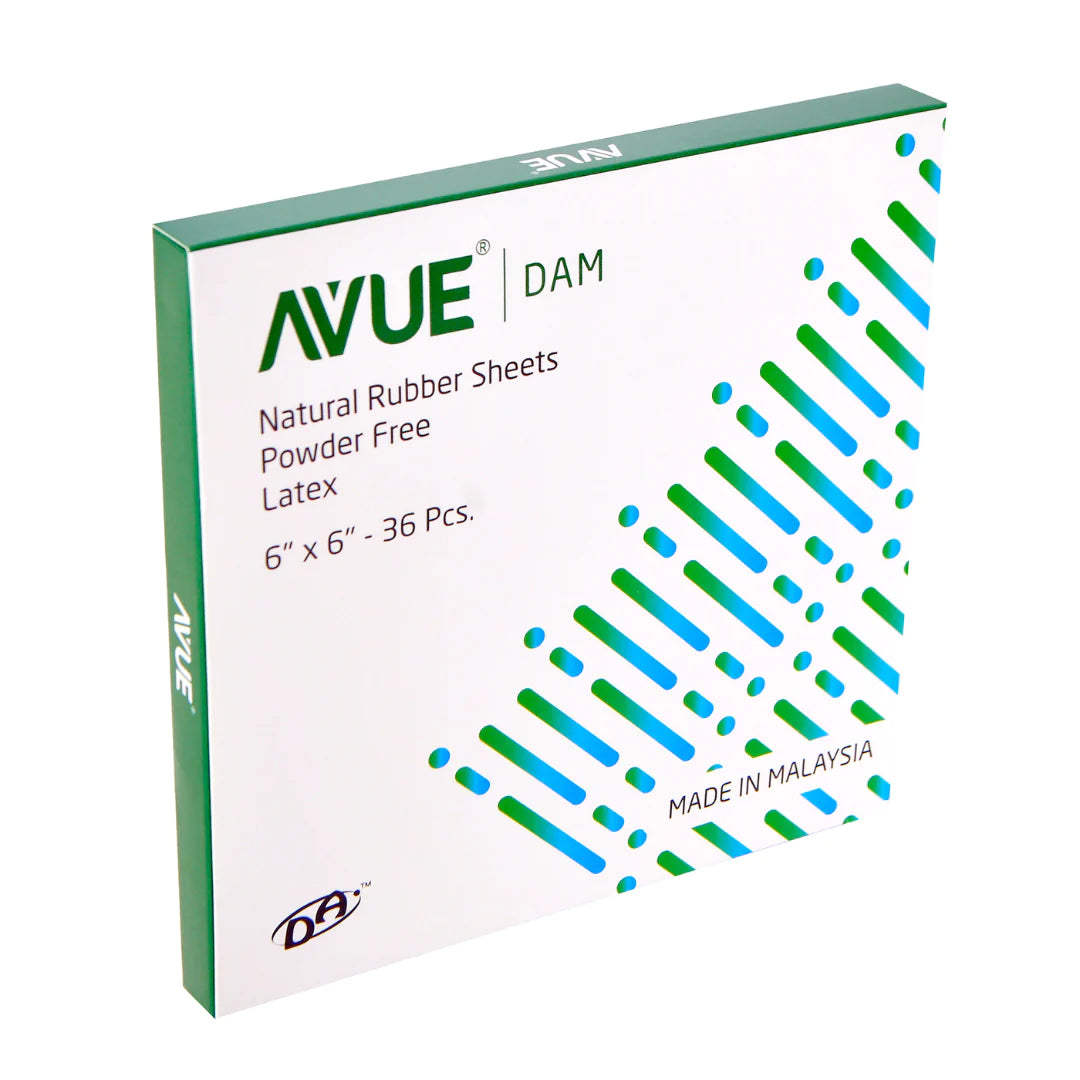 Avue Dam - 6x6 Rubber Dam Sheets for Isolation (Pack of 36)