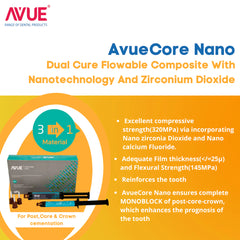 AVUE AvueCore Nano - Dual Cure Flowable Core Buildup composite with Nano Zirconium Dioxide