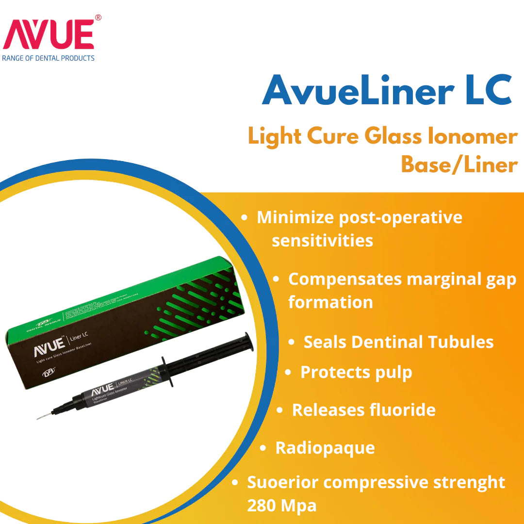 Avue Liner LC - Light Cure Glass Ionomer Base/Liner