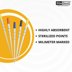 DiaDent PaperPoints 4% Taper- An absorbent paper points
