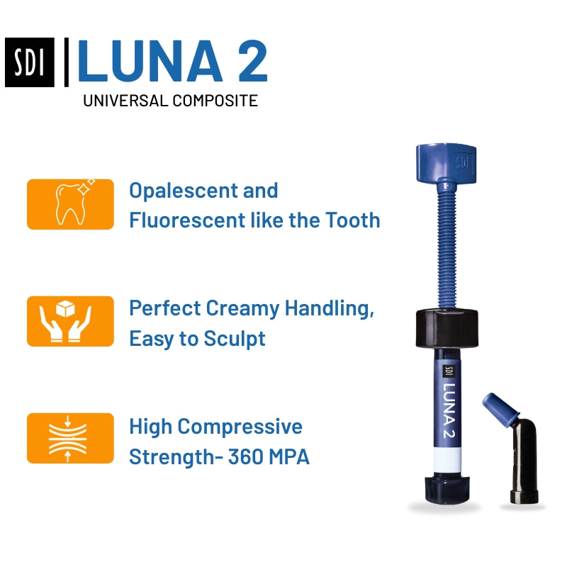 SDI Luna 2 - Nano Hybrid Universal Composite with Superior Strength & Aesthetics.