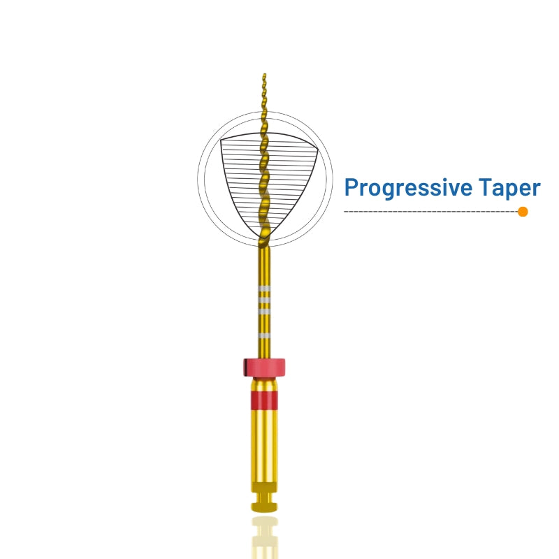 Avue Aurum Progressive Taper- Gold Heat-Treated Rotary Files with Progressive Taper