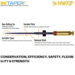 SS White DCTaper™H  - Refill Packs - Dentin Conservation Rotary Files System