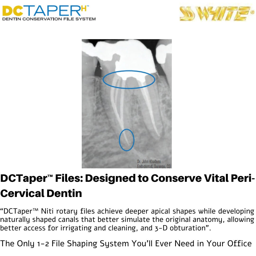 SS White DCTaper™H  - Starter Pack - Dentin Conservation Rotary Files System