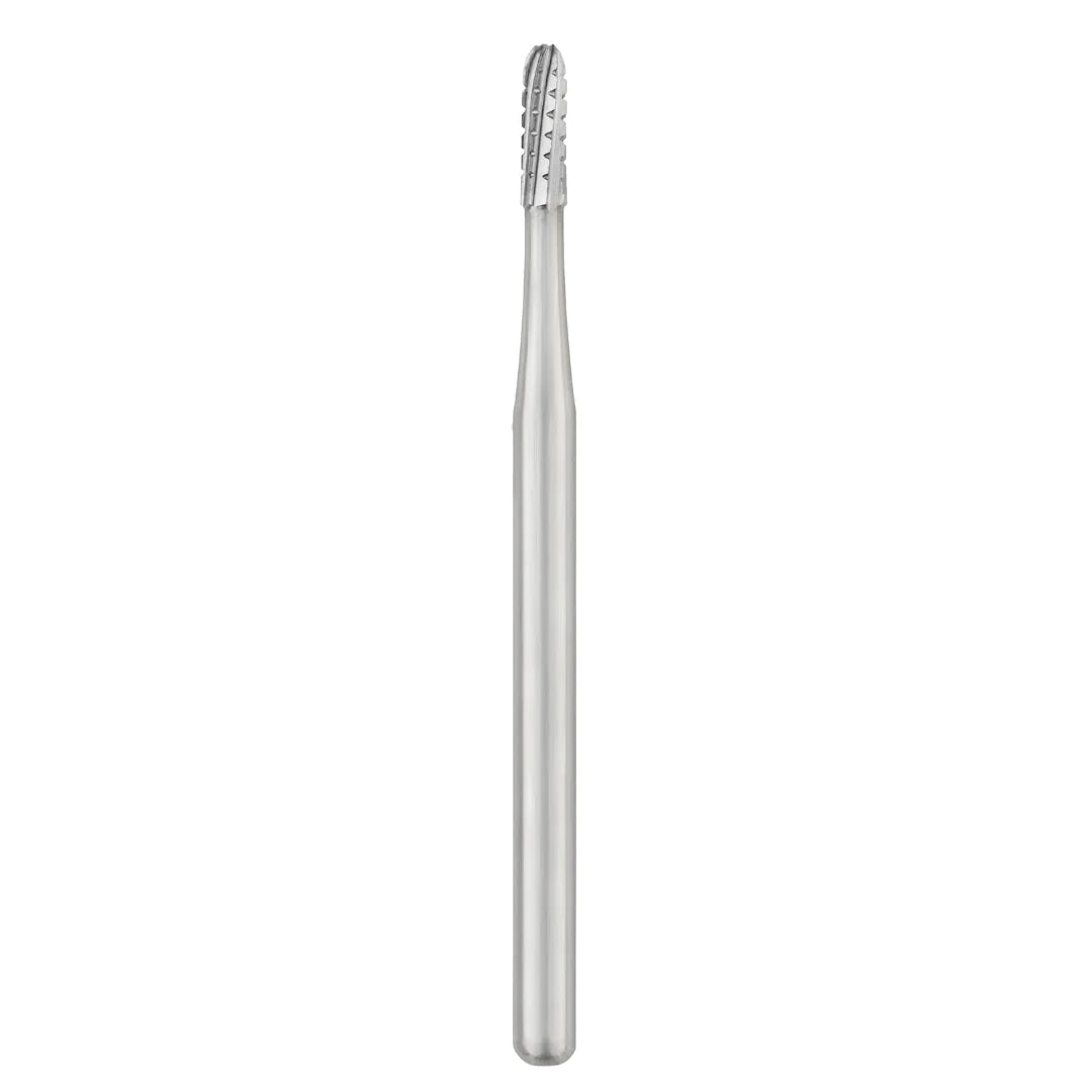 SS White Carbide Burs - Straight - Round End - Cross Cut Fissure