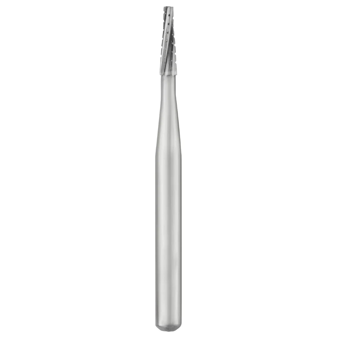 SS White Carbide Burs - Tapered - Flat End - Crosscut