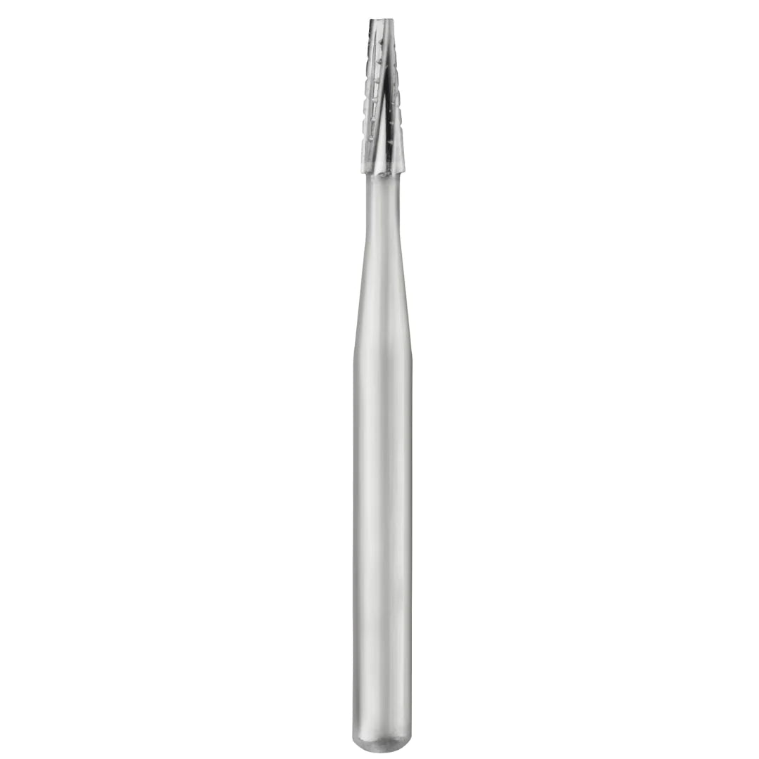 SS White Carbide Burs - Tapered - Flat End - Crosscut