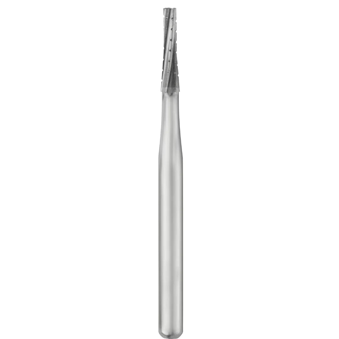 SS White Carbide Burs - Tapered - Flat End - Crosscut