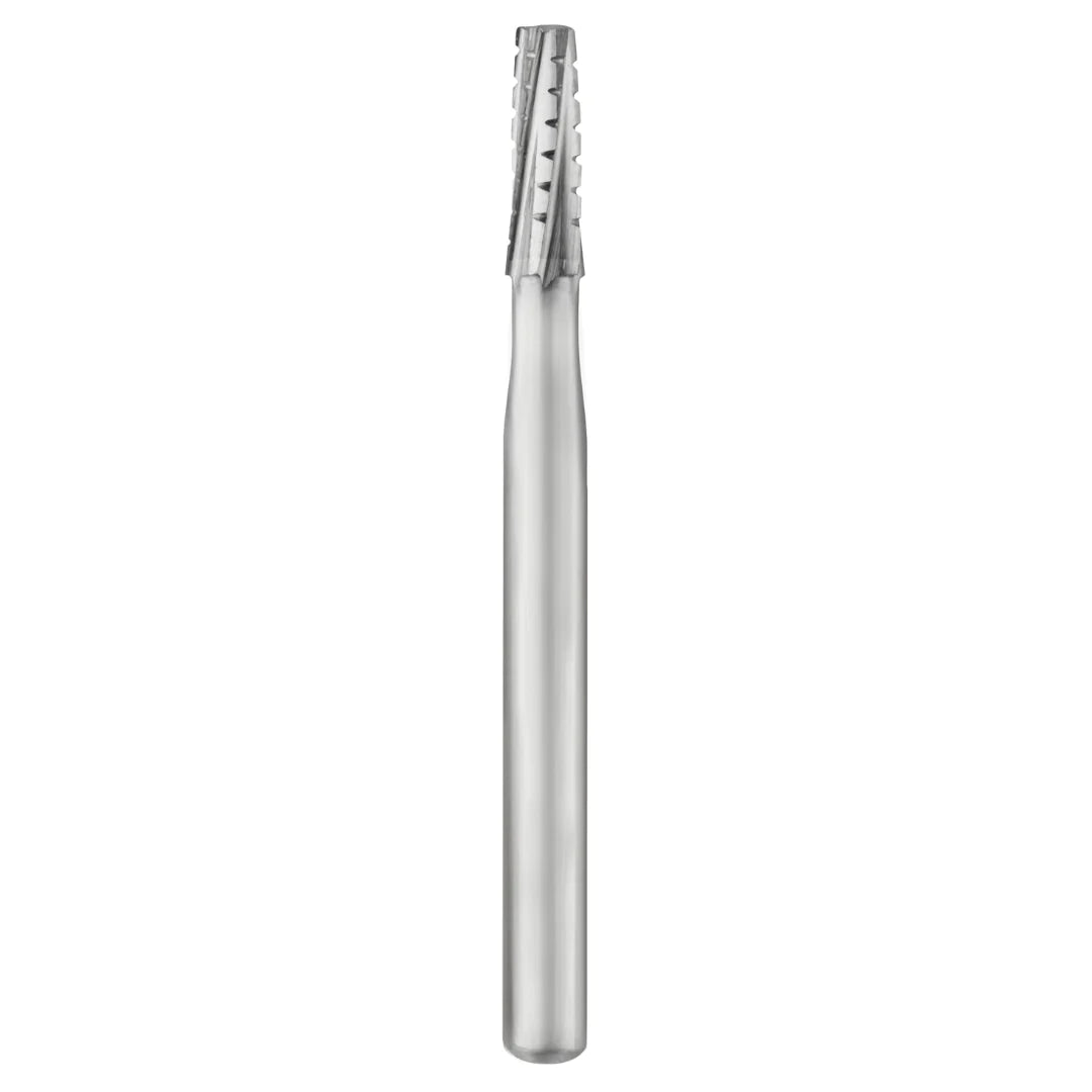 SS White Carbide Burs - Tapered - Flat End - Crosscut