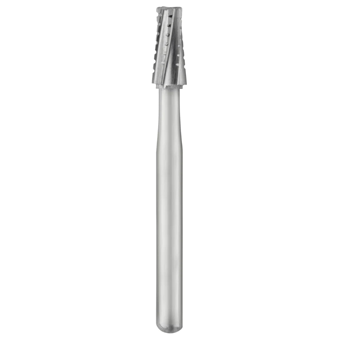 SS White Carbide Burs - Tapered - Flat End - Crosscut