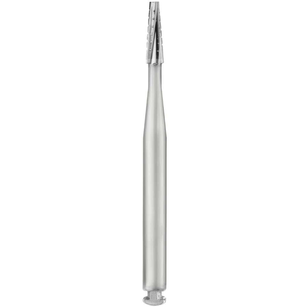 SS White Carbide Burs - Tapered - Flat End - Crosscut