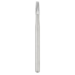SS White Carbide Burs - Tapered - Flat End - Crosscut