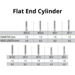 SS White G2 Diamond Burs - SF Series - Straight Flat End Shaped
