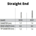 SS White G2 Diamond Burs - SO Series - Straight Shaped
