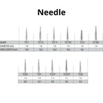 SS White G2 Diamond Burs - TC Series - Needle Shaped