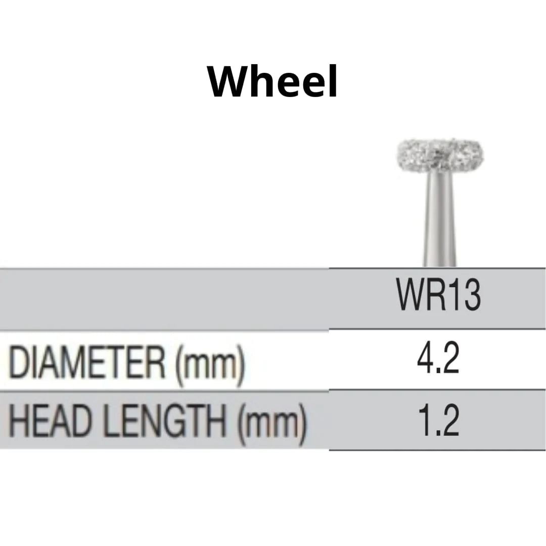 SS White G2 Diamond Burs - WR Series - Wheel Shaped