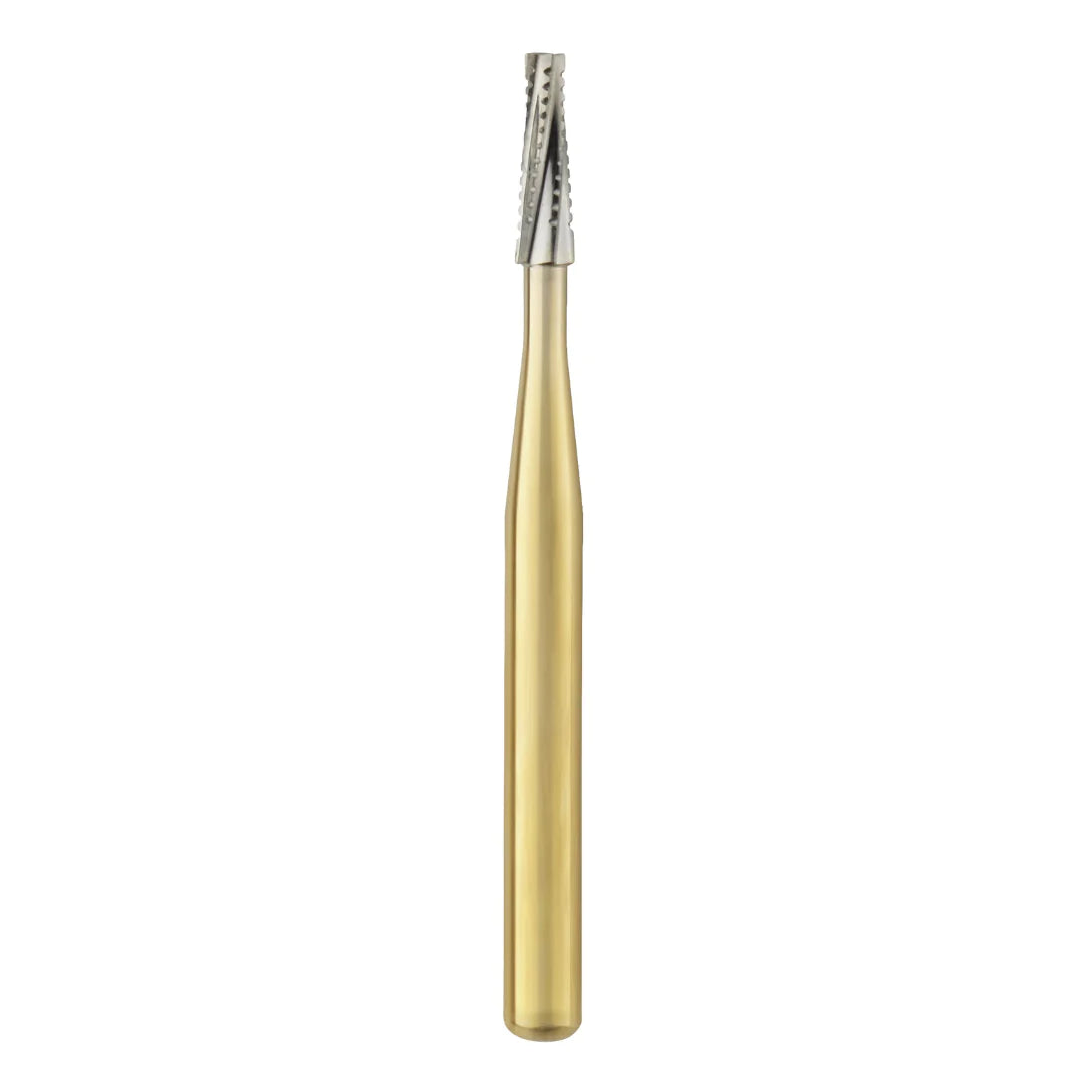 SS White Great White Gold Series - Taper Flat End Fissure Carbide Bur