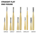 SS White Great White Gold Series - Straight Flat End Fissure Carbide Bur