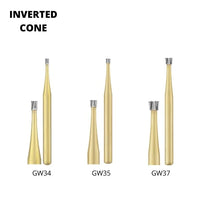SS White Great White Gold Series - Inverted Cone Carbide Bur