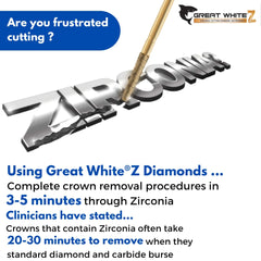 SS White Great white Z series - Round Diamond bur
