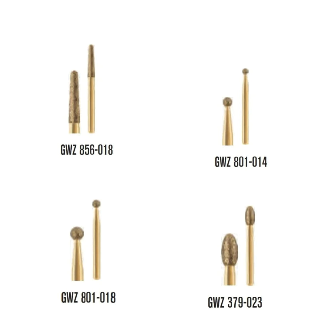 SS WHITE Great white Z series - Round End Taper Diamond Bur