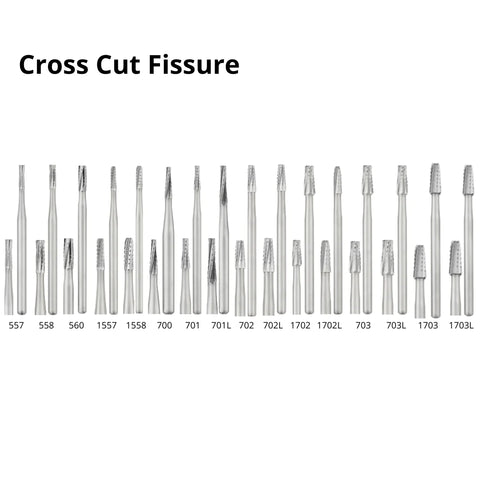 SS White Oral Surgery Carbide Burs - Cross Cut Fissure