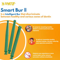 SS WHITE Smartburs II-Glass bead reinforced polymer bur to remove carious dentin only